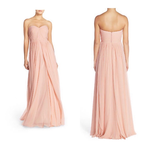 Jenny Yoo Dresses & Skirts - Mira Convertible Strapless Chiffon Gown (BLUSH)